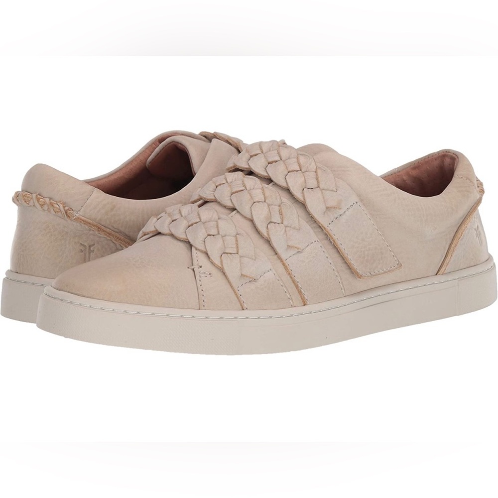 Frye Greta off white braided sneakers 6